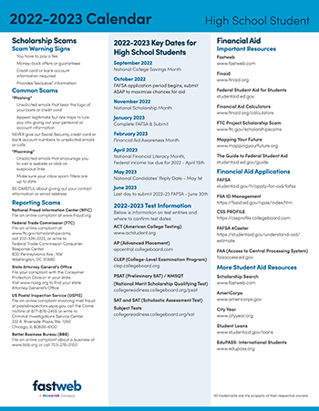 Download 2022-23 High School Student Calendar