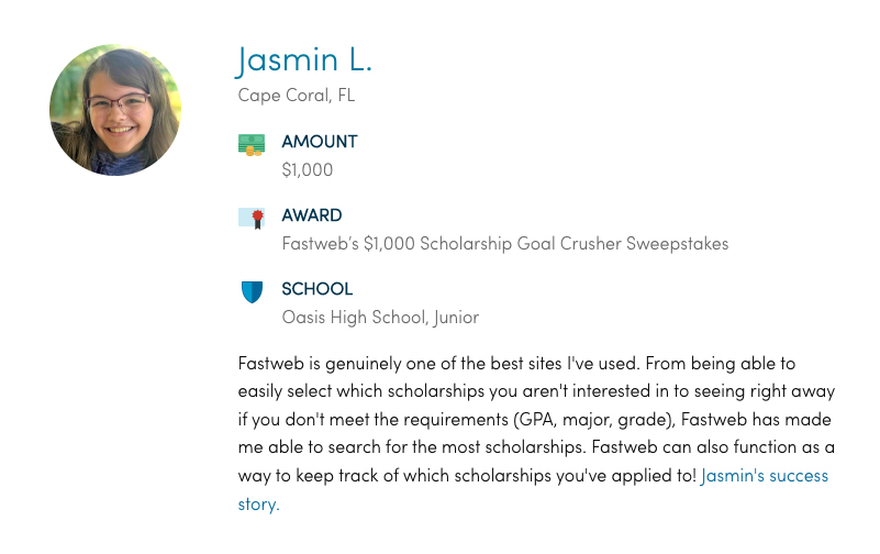 jasmin-l-fastweb-s-scholarship-goal-crusher-sweepstakes-scholarship-winner