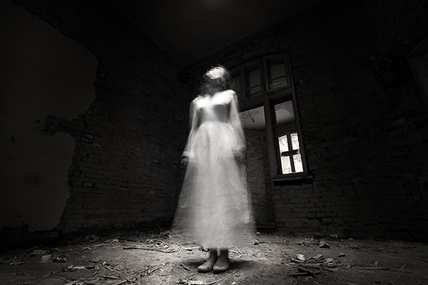 ghost in white dress