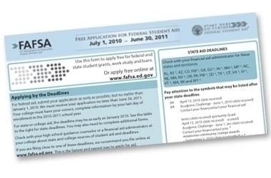 FAFSA Due in as Little as Three Days for some Students