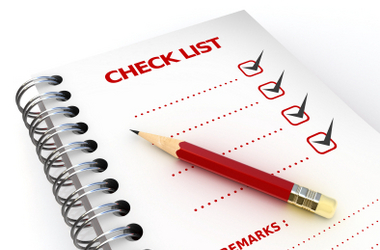 Standardized Test Checklist